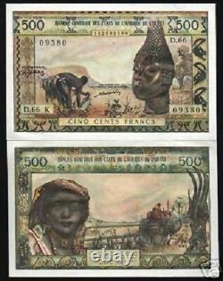 West African States Senegal 500 Francs 702k 1998 Tractor Woman Unc Rare Currency