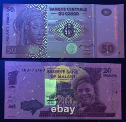 World 100 PCS Uncirculated Banknotes Set 100 Different Countries Genuine Lot UNC