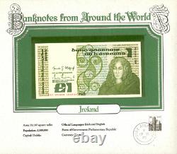World Banknotes Ireland 10-07-1984 1 pound UNC P-70c UNC 2 Consecutive Low