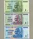Zimbabwe 100 50 10 Trillion Dollars Banknotes Set Aa 2008 Unc Currency Bills