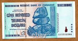 Zimbabwe 100 Trillion Dollars 2008 AA Banknote New Choice UNC Zim Currency