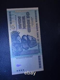 Zimbabwe 100 Trillion Dollars 2008 AA Banknote New Choice UNC Zim Currency