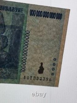 Zimbabwe 100 Trillion Dollars 2008 AA Banknote New Choice UNC Zim Currency