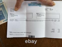 Zimbabwe 100 Trillion Dollars 2008 AA Banknote New UNC Zim Currency (3) withCOA