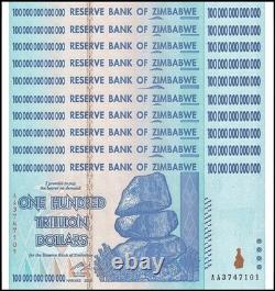 Zimbabwe 100 Trillion Dollars, 2008, AA, P-91, UNC X 10 PCS