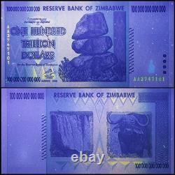 Zimbabwe 100 Trillion Dollars, 2008, AA, P-91, UNC X 10 PCS
