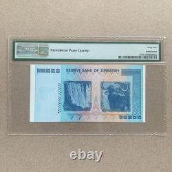 Zimbabwe 100 Trillion Dollars Banknote 2008 P91 Crisp UNC PMG 65 EPQ Currency