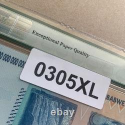 Zimbabwe 100 Trillion Dollars Banknote 2008 P91 Crisp UNC PMG 65 EPQ Currency