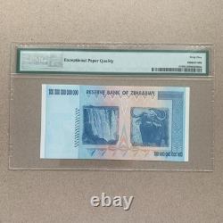 Zimbabwe 100 Trillion Dollars Banknote 2008 P91 Gem UNC PMG 65 EPQ Currency Note