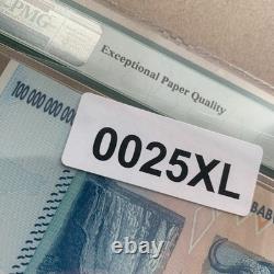 Zimbabwe 100 Trillion Dollars Banknote 2008 P91 Gem UNC PMG 65 EPQ Currency Note