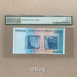 Zimbabwe 100 Trillion Dollars Banknote 2008 P91 UNC PMG 65 EPQ Currency
