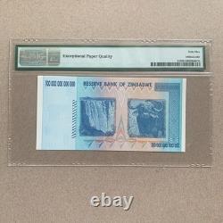 Zimbabwe 100 Trillion Dollars Banknote 2008 P91 UNC PMG 65 EPQ Currency Note
