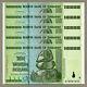Zimbabwe 10 Trillion Dollars X 5 Pcs Aa 2008 P88 Consecutive Unc Currency Bills