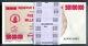 Zimbabwe 500 Million Dollars X 100pcs Ac 2008 P60 Full Bundle Unc Currency Bills