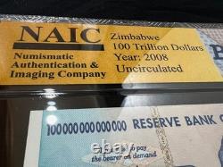 Zimbabwe 50 & 100 Trillion Dollar Bill Banknote Money UNC Currency COA