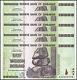 Zimbabwe 50 Trillion Dollars, 2008, Aa, P-90, Unc X 5 Pcs
