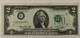 (error Misaligned & Overprint) $2 1976 Federal Reserve Note Currency Unc