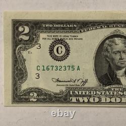 (error Misaligned & Overprint) $2 1976 Federal Reserve Note Currency Unc