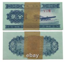 1000pcs Chine 1953 2 Fen Rmb Banknote Monnaie Unc Bundle