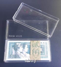 100Pcs CHINE 2 JIAO RMB Quatrième série BILLET DE BANQUE MONNAIE 1980 UNC Paquet Continu