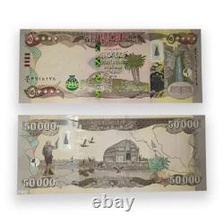 100 000 DINARS IRAKIENS 2 x 50 000 UNC avec certificat d'authenticité GARANTI AUTHENTIQUE IQD