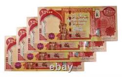 100 000 dinars irakiens non circulés, billets de 25 000 (4 x 25 000), nouvelle monnaie IQD