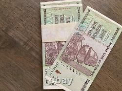 100 Billets De 50 Billions De Dollars Zimbabwe Banknote Aa Gem Unc Note Currency 2008