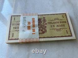 100 Finland 1 Markka 1963 Billet de Banque Monde Papier Monnaie UNC Billet Note