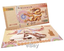 100 Pièces De La Chine Giant Dragon Test Banknote / Billets / Monnaie / Unc