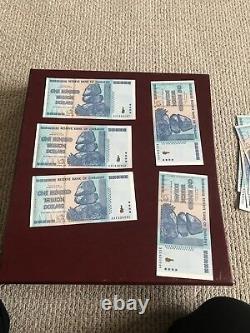 100 Trillion / 100 Trillion Dollar Zimbabwe Currency 2008 / Unc Note 5 Pièce