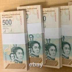 100 X Venezuela 500 bolivars numériques 2025 UNC + COA lot de monnaie authentique