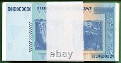 100 billions Zimbabwe Unc 2008 Numéro consécutif à l'exception de 8 Billets. 1 Pièce