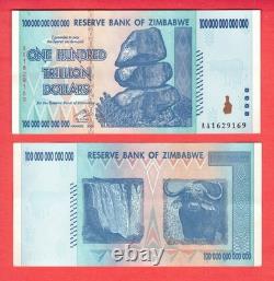 100 trillions de dollars zimbabwéens, 500 000 dongs vietnamiens et un lot non circulé de 25 000 dinars irakiens