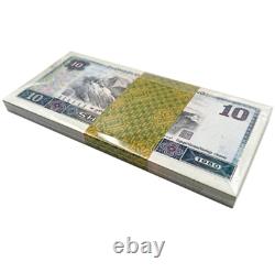 100pcs Chine 10 Dollars 10 Yuan Rmb Banque Monnaie 1980 Unc Bundle