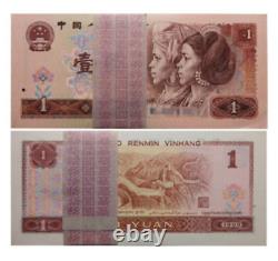 100pcs Chine 1 Dollars 1 Yuan Rmb Banknote Currence 1990 Unc Bundle Continu