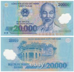 100pcs Vietnam 20000 Banque Dollars Monnaie Vnd 20000 Vietnamien Dong Unc