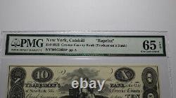10 $ 1823 Catskill New York Ny Note De Banque De Devises Obsolète Bill! Réimpression De L'unc65epq