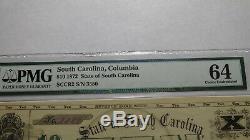 $ 10 1872 Columbia En Caroline Du Sud Sc Bank Obsolète Note Bill! Unc64 Pmg Monnaie