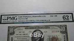 10 $ 1929 Easthampton Massachusetts Ma Banque Nationale Monnaie Note Le Projet De Loi 428 Unc62