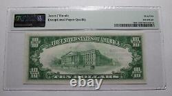 10 $ 1929 Monticello New York Ny Banque De Monnaie Nationale Note Bill #1503 Unc64 Pmg