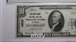 10 $ 1929 Wisconsin Rapids Wisconsin Monnaie Nationale Note De La Banque Bill #4639 Unc64