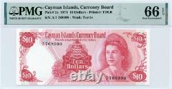 10 $ 1974 Conseil monétaire des îles Caïmans, Pick #7a PMG Gem UNC 66 EPQ
