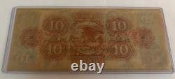 10 $ Billet de banque obsolète de la Nouvelle-Orléans, Louisiane, 1800 Reste Canal UNC