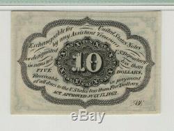 10 Cent Premier Numéro Fractional Postal Monnaie Fr. 1242 Pmg Gem Unc 65 Epq (001)