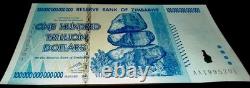10 Zimbabwe 100 Trillions de Dollars 2008 AA P-91 Billet de Banque Nouveau UNC Monnaie Zim COA
