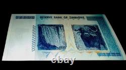 10 Zimbabwe 100 Trillions de Dollars 2008 AA P-91 Billet de Banque Nouveau UNC Monnaie Zim COA