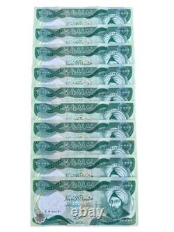 10 x 10000 = 100 000 nouveaux dinars irakiens UNC billets / Monnaie d'Irak 2003