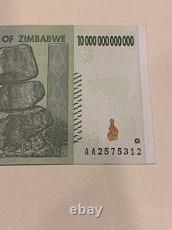 10x 10 Trillion Zimbabwe Dollar Aa Undistribué 2008. Monnaie Monétaire Unc (10pcs)