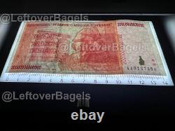 10x Zimbabwe 20 Trillions de Dollars Billet d'Argent UNC Monnaie Hyperinflation