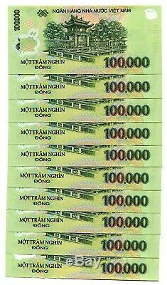 12 Millions Dong Banknote = 120 X 100 000 100 000 Dong Vietnam Monnaie Unc